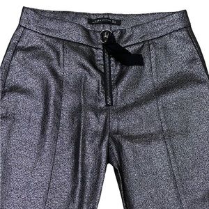 Zara Metallic Trousers Size Small 46%viscose 41%polyester 13% metallic fibers